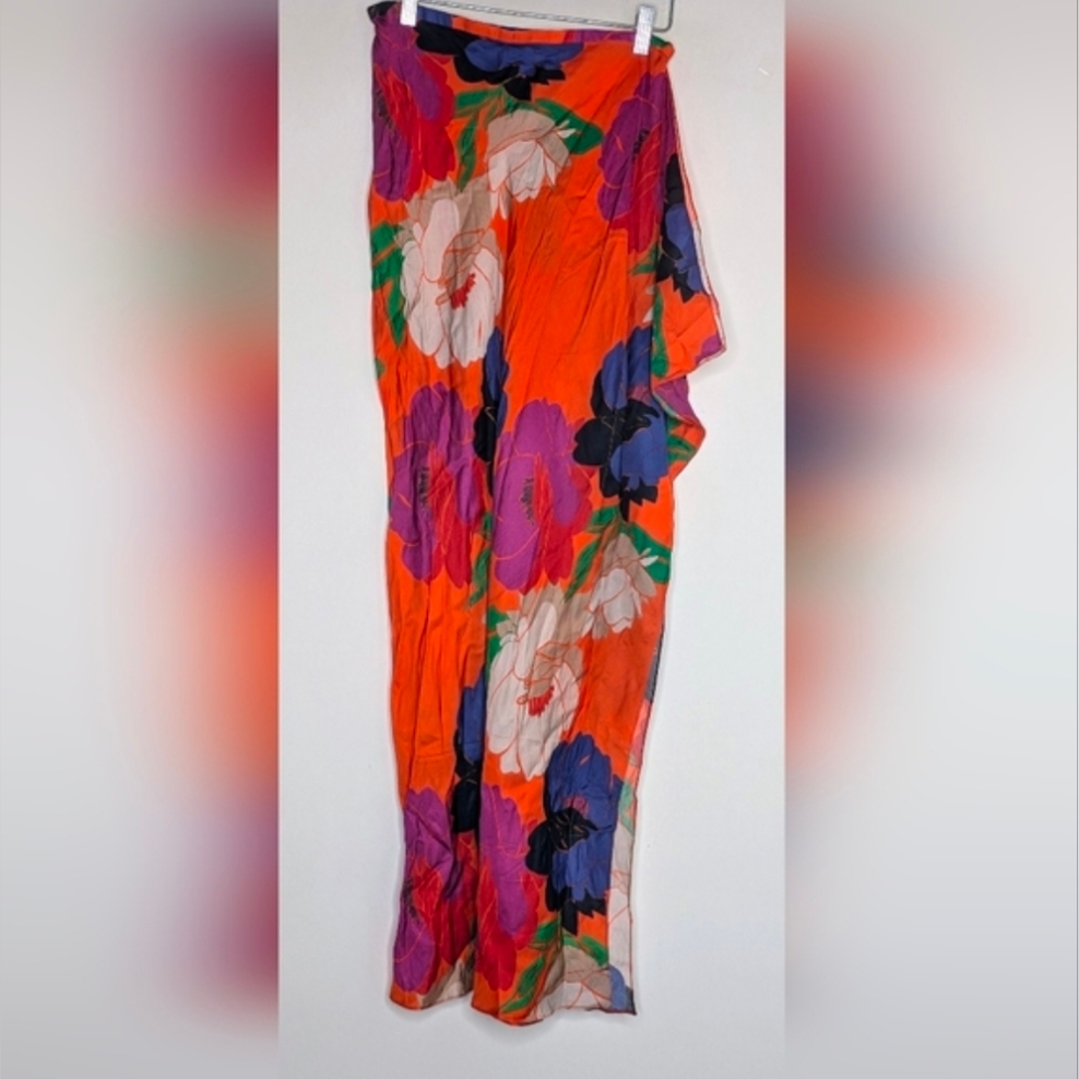 Careste Rose Glossy Midi Skirt Size 4